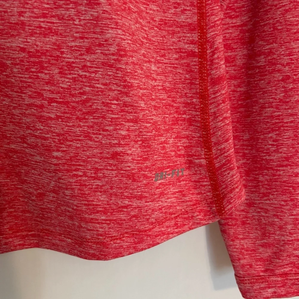 New Nike Dri-Fit Red Long Sleeve Fitted 1/4 Zipper